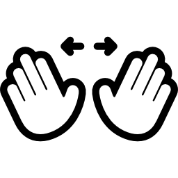 horizontale hand icoon