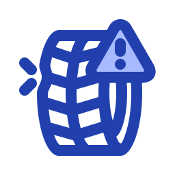 Punctured tire icon