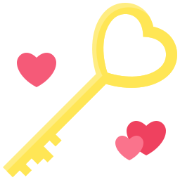llave de amor icono
