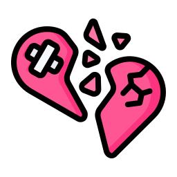 Broken heart icon