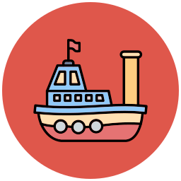 zabawka łódź ikona