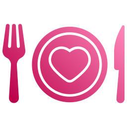 Romantic dinner icon