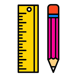 Ruler and pencil icon