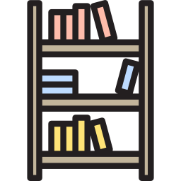 estante de libros icono