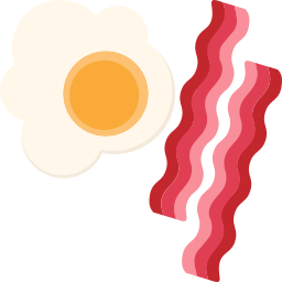 Egg and bacon icon