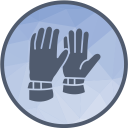 Hand gloves icon