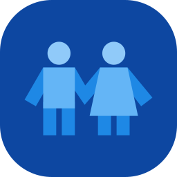 Boy and girl icon
