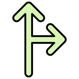 똑바로 또는 오른쪽으로 이동 icon