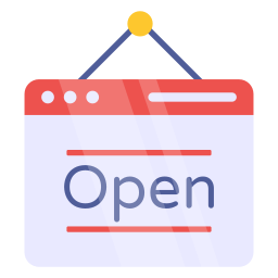 Open sign icon
