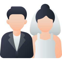bruid en bruidegom icoon