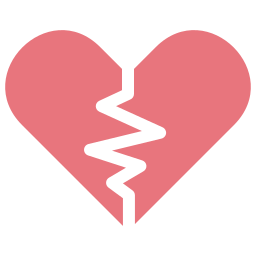 Broken heart icon