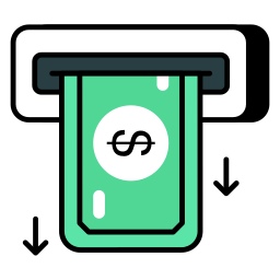 Money withdrawal icon
