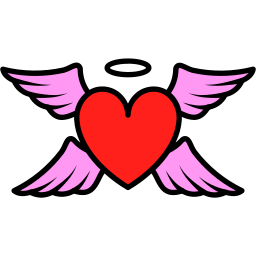 asas de coração Ícone