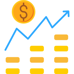 graphique de croissance Icône