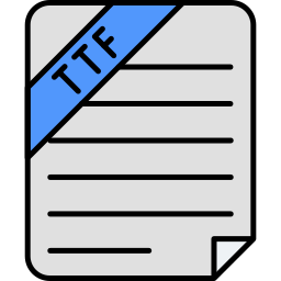fichier ttf Icône