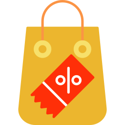 bolsa de descuento icono