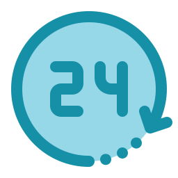 24 hour service icon