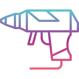 pistola per colla a caldo icona