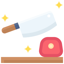 cuchillo de carnicero icono