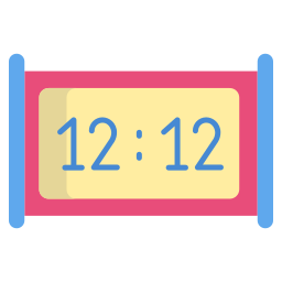 reloj digital icono