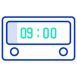 reloj digital icono
