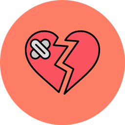 Broken heart icon