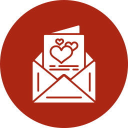 Wedding card icon