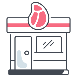 Meat shop icon