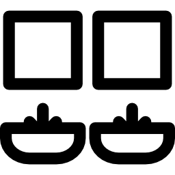 doppio lavabo icona