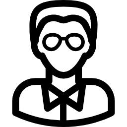 hombre con gafas icono