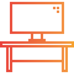mesa de televisión icono
