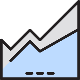 gráfico de área icono