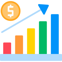 grafico di crescita icona