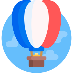 Hot air balloon icon