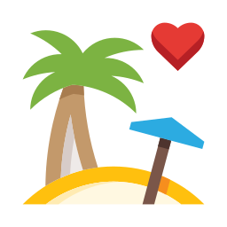 Romantic trip icon