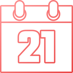 número 21 icono