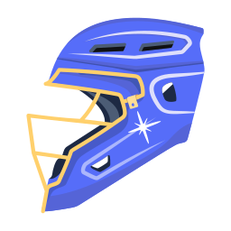 Baseball helmet icon