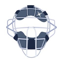 casco de béisbol icono