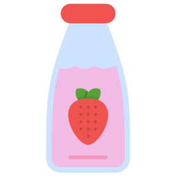 клубничное молоко иконка