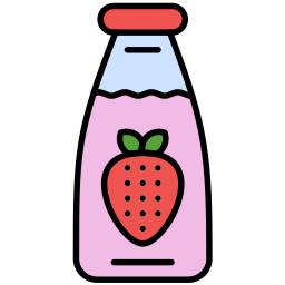 leche de fresa icono