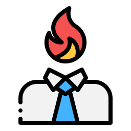Burning head icon