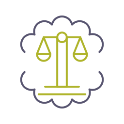 Justice scale icon