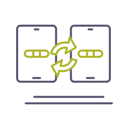 transferencia de datos icono