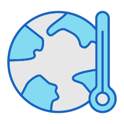 le réchauffement climatique Icône