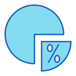 grafico percentuale icona