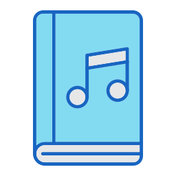 libro de música icono