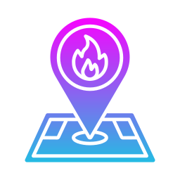 lokalizacja pożaru ikona