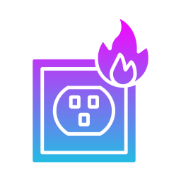 fuego eléctrico icono