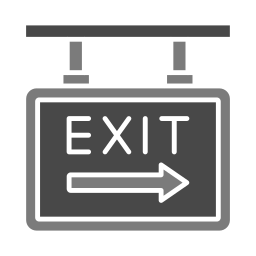 Emergency exit icon