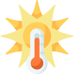 alta temperatura icona